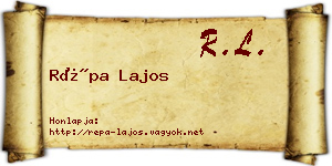 Répa Lajos névjegykártya